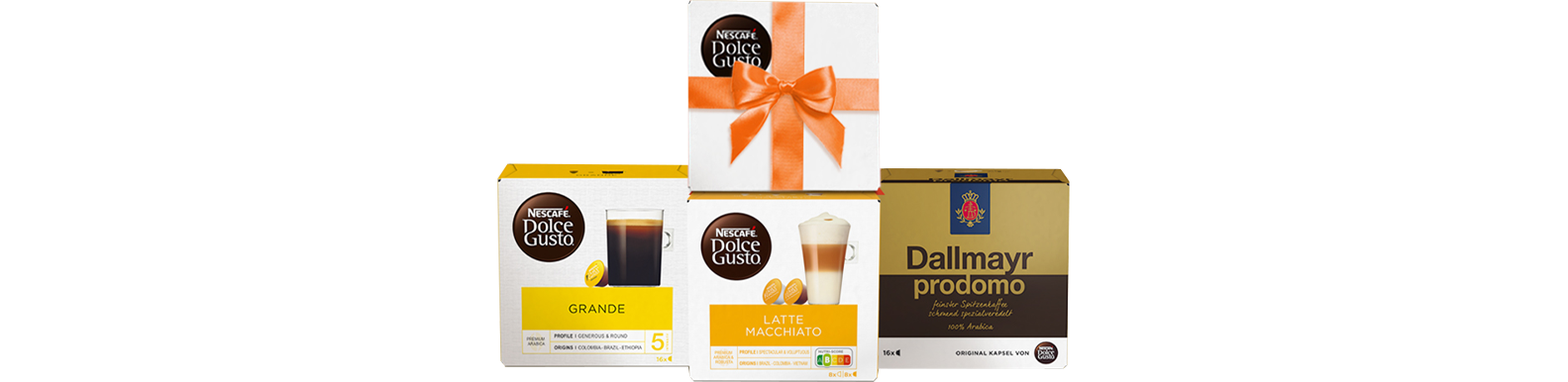 Gratis-Überraschungsbox sichern | NESCAFÉ® Dolce Gusto® header image