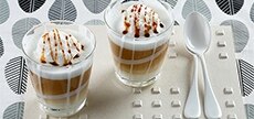 Latte Macchiato mit Eischnee-Wölkchen